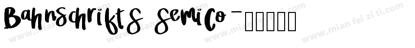 BahnschriftS SemiCo字体转换